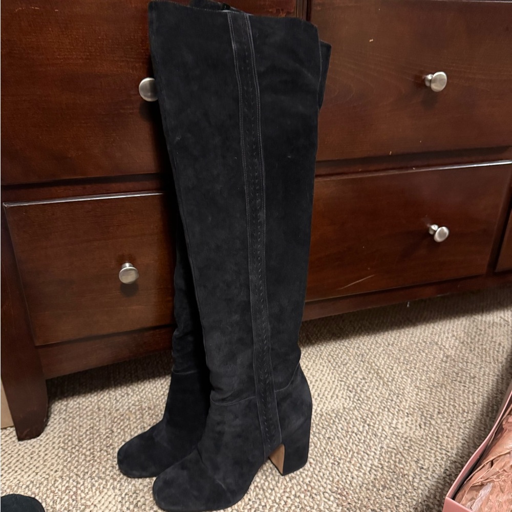 Franco Sarto Black Over the Knee Boots